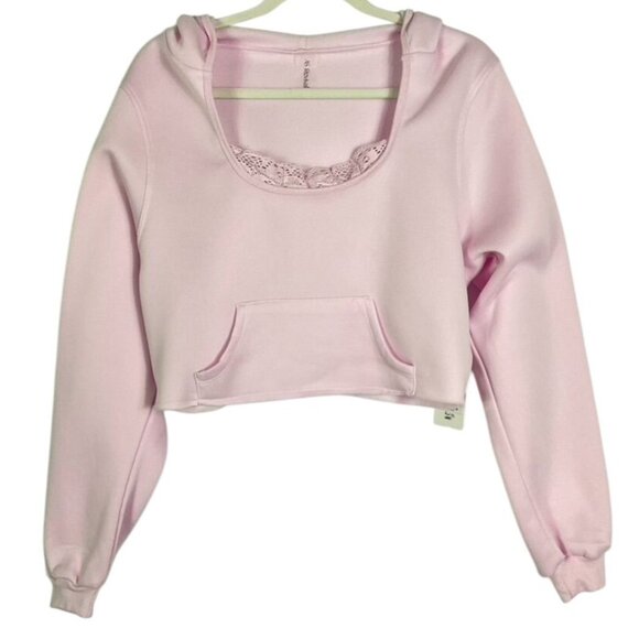 NWT Altar'd State Revival Pink Real Love Lace Skort (S) & Sweatshirt (M) Set - Picture 14 of 16